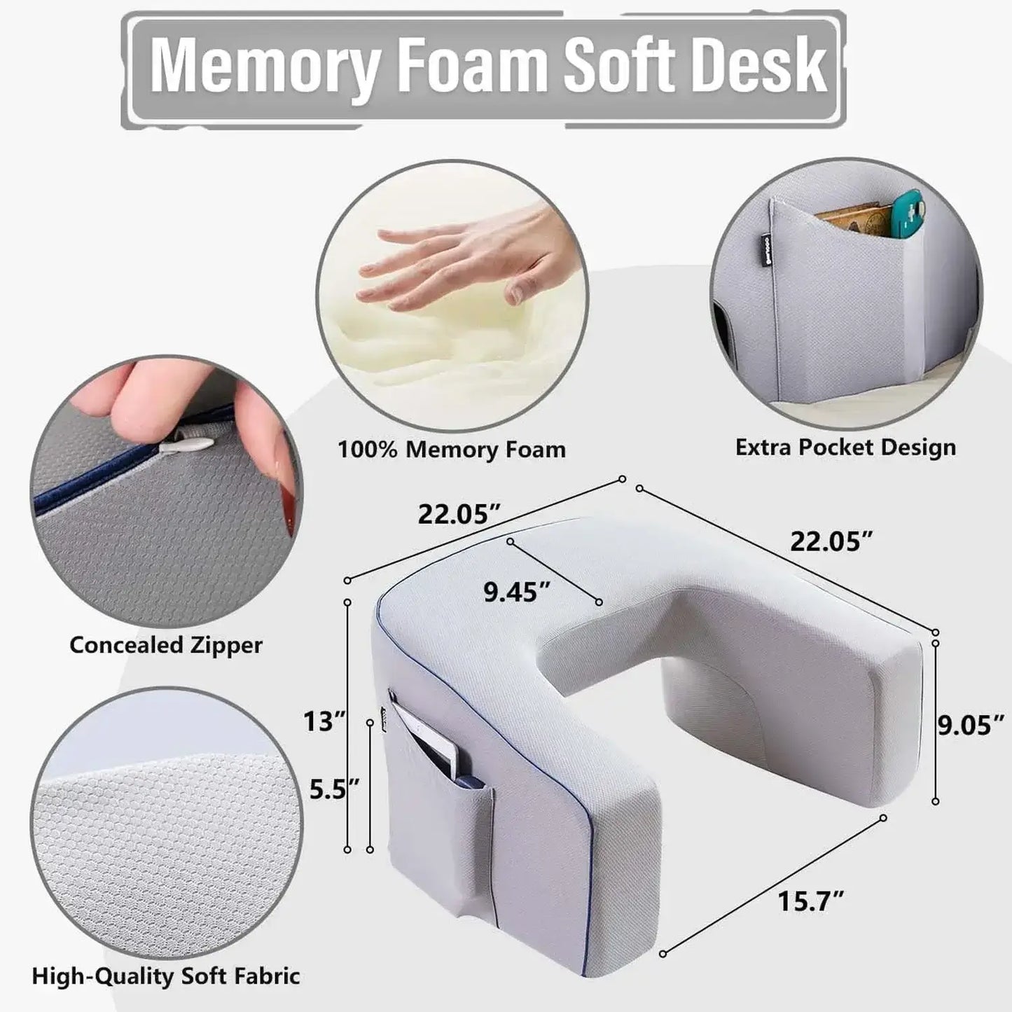 Soffice Desk dimensions and measurements diagram