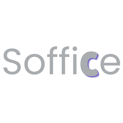 Logo of Soffice, which is a company that sells the best sofa laptop best