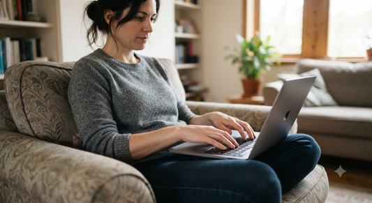 Bent wrist angle caused by typing directly on the lap