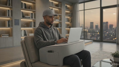 Soffice Desk video - ergonomic laptop tray desk for working from home on your sofa